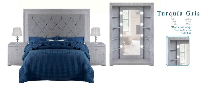 Foto de recámara turquía gris