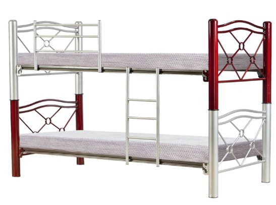 Foto de litera tubular gela 3" naranja, plata/roja, azul/plata