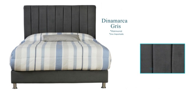 Foto de cama dinamarca gris