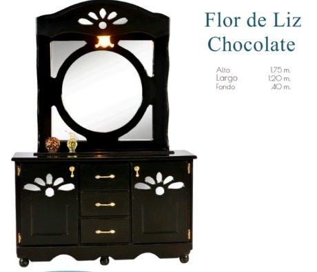Foto de tocador flor de liz nogal/ chocolate