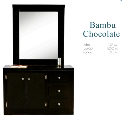 Foto de tocador bambú chocolate