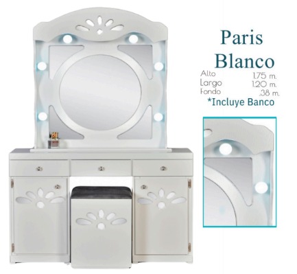 Foto de tocador paris chocolate / blanco