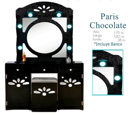 Foto de tocador paris chocolate / blanco