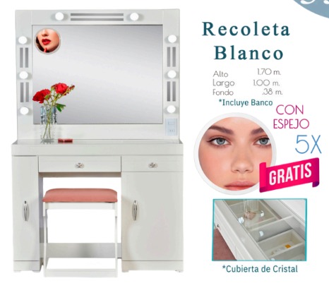 Foto de tocador recoleta chocolate / blanco