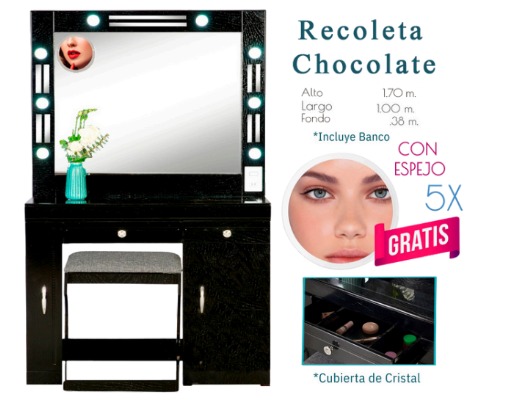 Foto de tocador recoleta chocolate / blanco