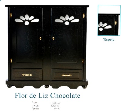 Foto de ropero flor de liz chocolate / nogal