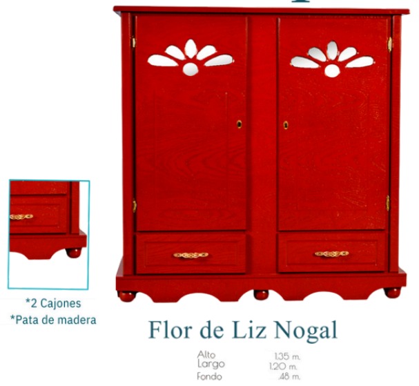 Foto de ropero flor de liz chocolate / nogal
