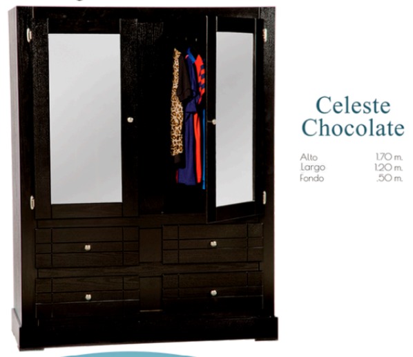 Foto de ropero celeste chocolate