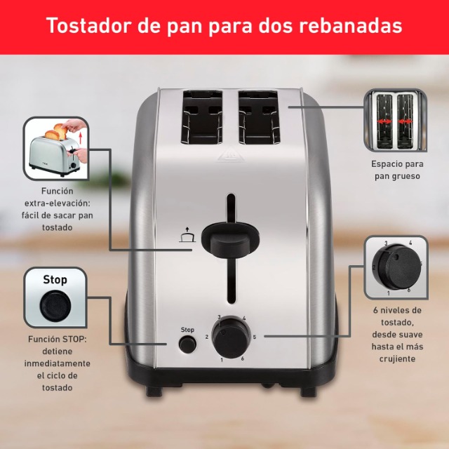 Foto de tostador p/ 2 panes t-fal