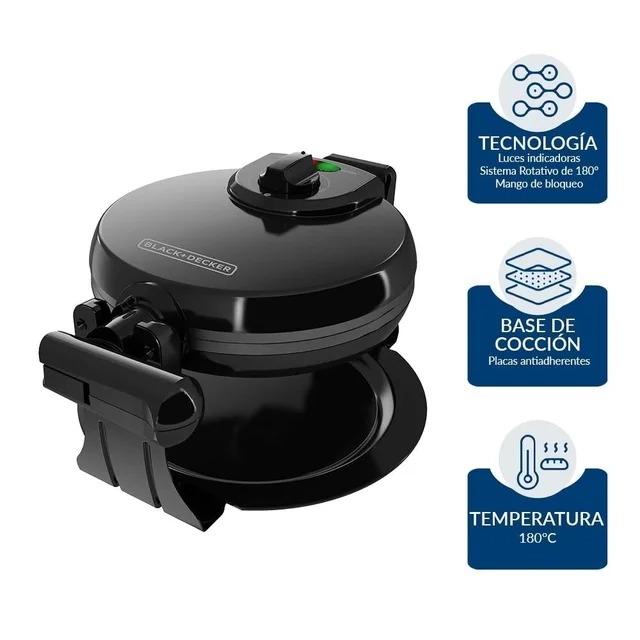 Foto de wafflera negra black & decker
