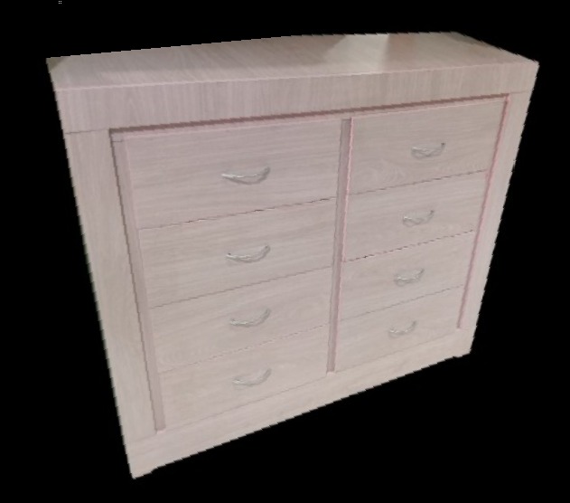 Foto de comodas 8 cajones gris, rosa ,nogal