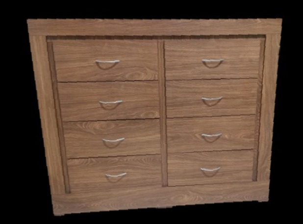 Foto de comodas 8 cajones gris, rosa ,nogal