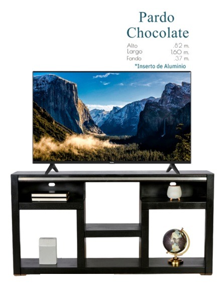 Foto de centro de tv pardo chocolate