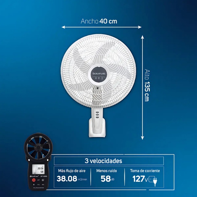 Foto de ventilador de pared taurus 16