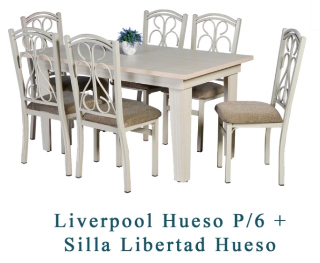 Foto de liverpool hueso p/6 + silla livertad hueso