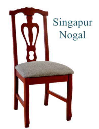 Foto de silla singapur nogal