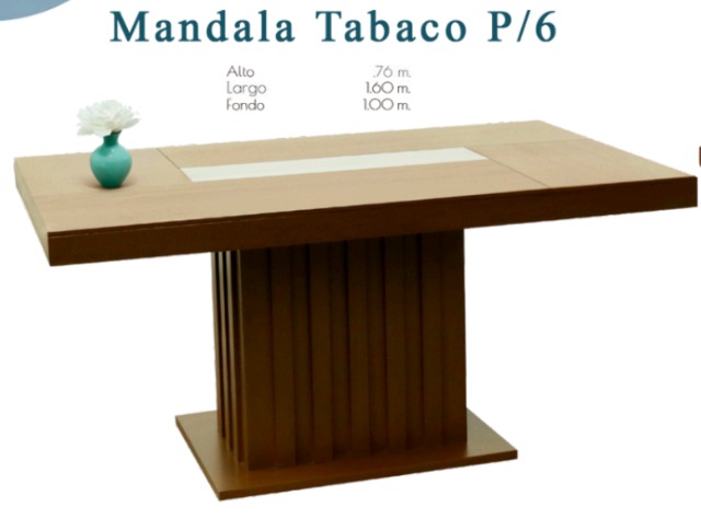 Foto de mesa mandala tabaco p/6