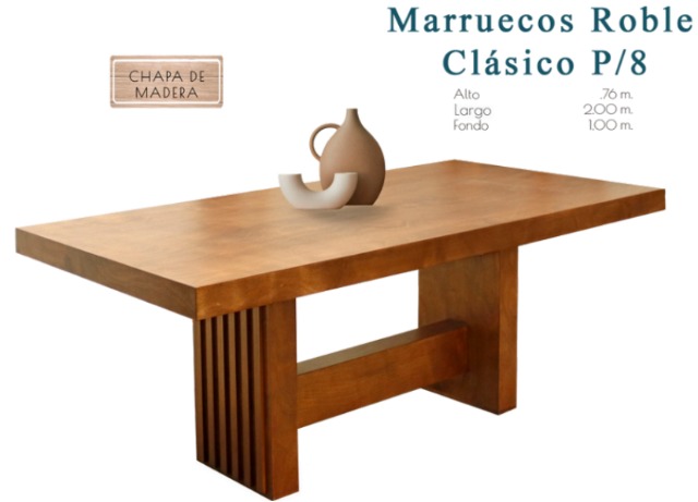 Foto de mesa marruecos roble clásico p/8