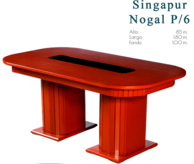 Foto de mesa singapur nogal p/6