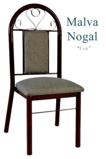 Foto de silla malva nogal