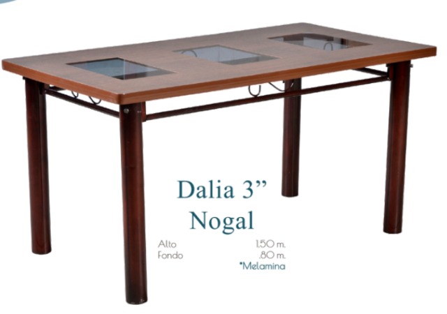 Foto de mesa dalia 3" nogal