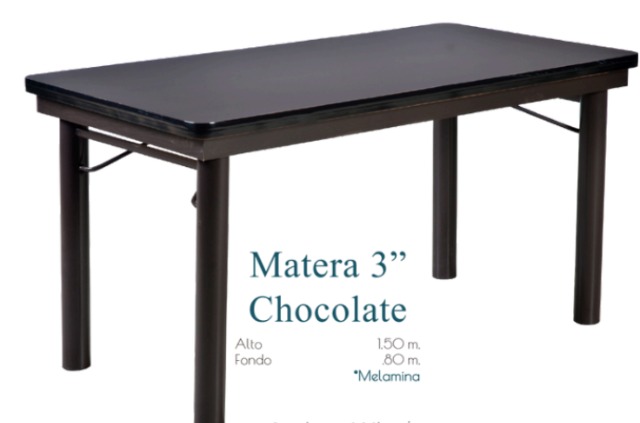 Foto de mesa matera 3" chocolate