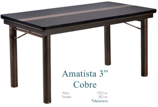 Foto de mesa amatista 3" cobre