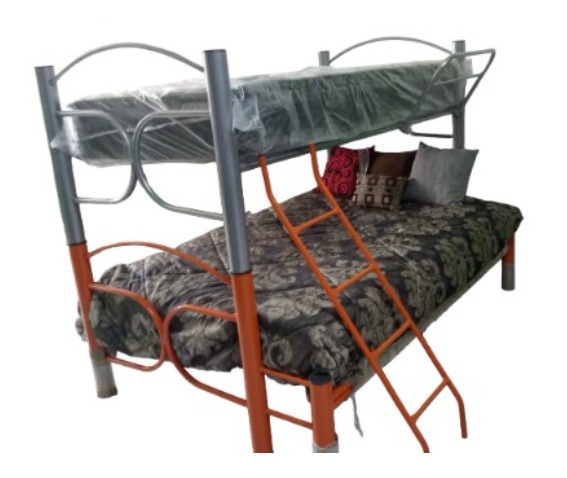 Foto de litera sauce 3 ind/mat plata /naranja