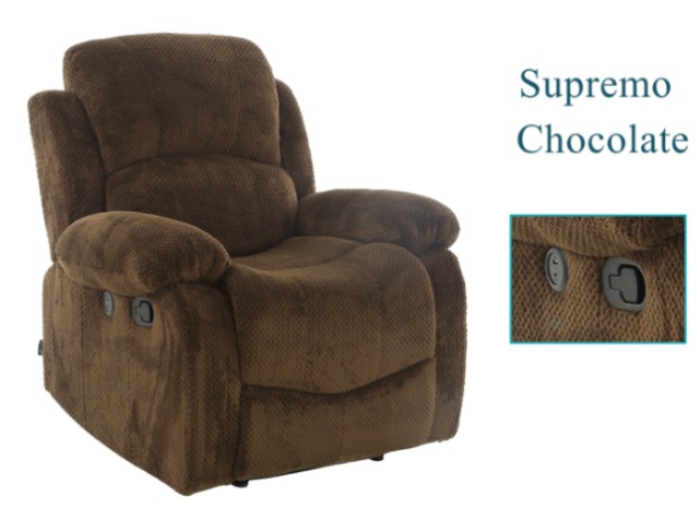 Foto de sillón reclinable supremo chocolate / gris