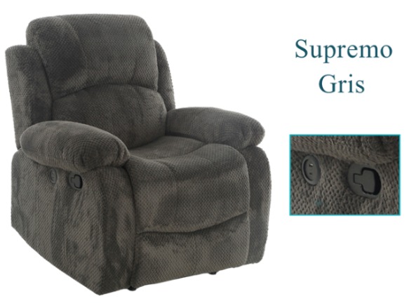 Foto de sillón reclinable supremo chocolate / gris