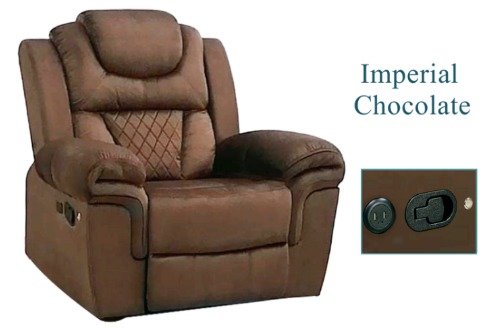 Foto de sillón reclinable imperial chocolate / gris