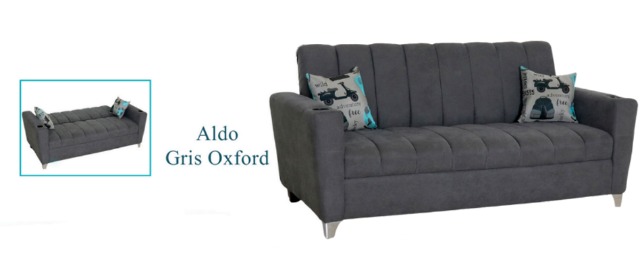 Foto de sofá cama aldo gris oxford