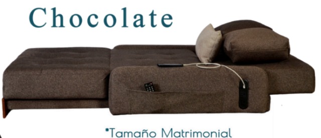 Foto de sofá cama monza marrón / chocolate / gris