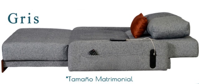 Foto de sofá cama monza marrón / chocolate / gris