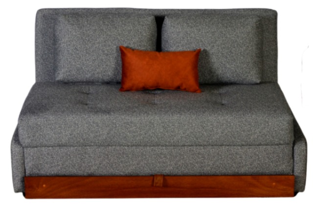 Foto de sofá cama monza marrón / chocolate / gris